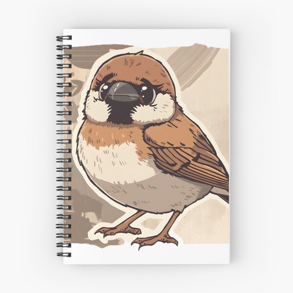 Item preview, Cute Sparrow Sticker | Kawaii Sparrow Bird Illustration | Adorable Songbird Art designed and sold by dreamz-world.