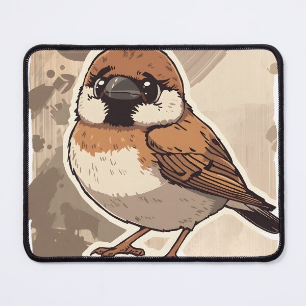 Item preview, Cute Sparrow Sticker | Kawaii Sparrow Bird Illustration | Adorable Songbird Art designed and sold by dreamz-world.