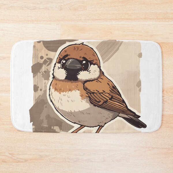 Item preview, Cute Sparrow Sticker | Kawaii Sparrow Bird Illustration | Adorable Songbird Art designed and sold by dreamz-world.