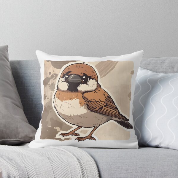 Item preview, Cute Sparrow Sticker | Kawaii Sparrow Bird Illustration | Adorable Songbird Art designed and sold by dreamz-world.