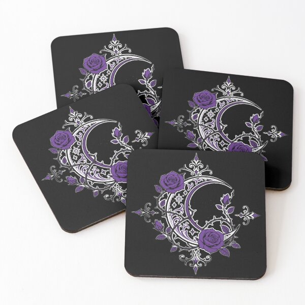 Item preview, Gothic Purple Rose Crescent Moon designed and sold by kayodeDesign.