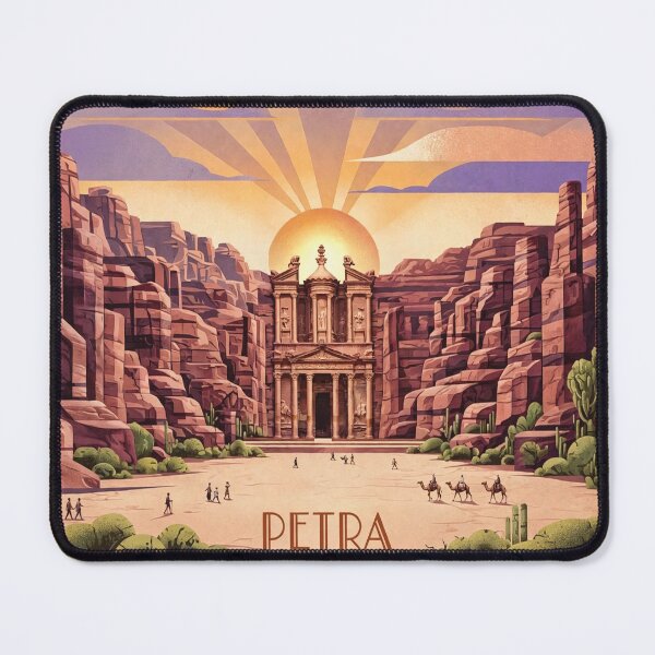 Item preview, Petra Desert Heritage Poster | The Rose City of Jordan | Jordan Wall Art designed and sold by GnuArt.