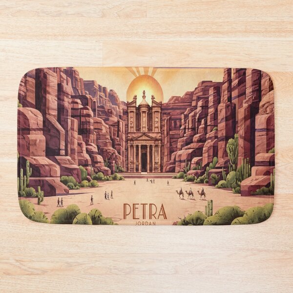 Item preview, Petra Desert Heritage Poster | The Rose City of Jordan | Jordan Wall Art designed and sold by GnuArt.