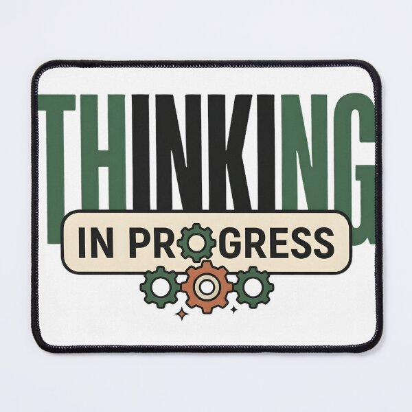Item preview, Thinking In Progress Funny Introvert Shirt, Overthinking Humor Tee, ADHD Gift, Mental Processing Quote, Minimal Typography Design designed and sold by softmind studio.