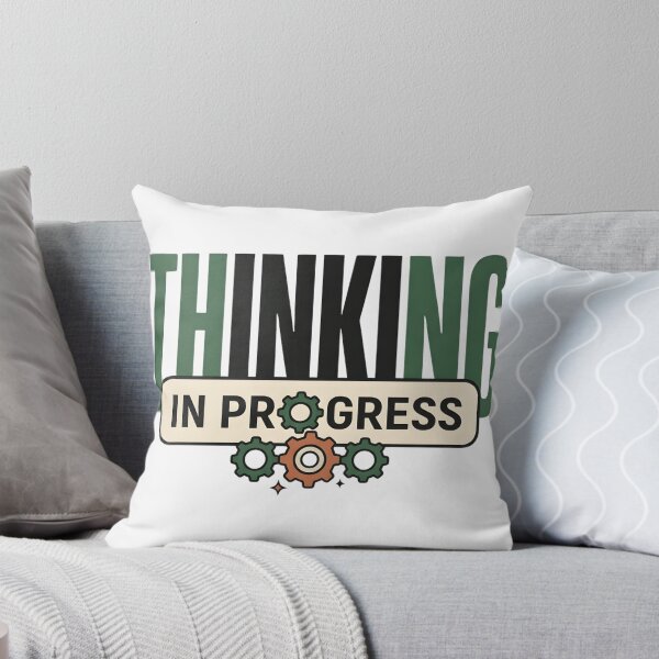 Item preview, Thinking In Progress Funny Introvert Shirt, Overthinking Humor Tee, ADHD Gift, Mental Processing Quote, Minimal Typography Design designed and sold by softmind studio.