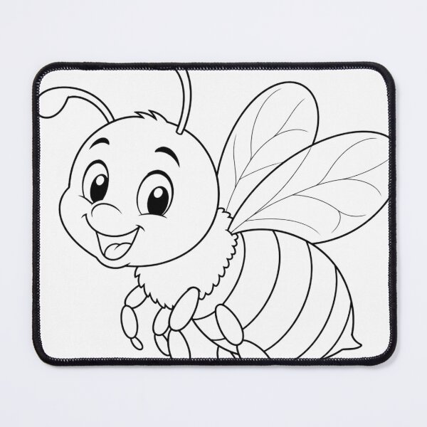 Item preview, Cute Baby Bee Coloring Page – Happy Cartoon Bumblebee Line Art designed and sold by Krzepcia.