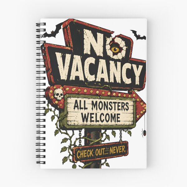 Item preview, No Vacancy – Haunted Monster Motel Vintage Horror Sign designed and sold by Weasel Graphix.
