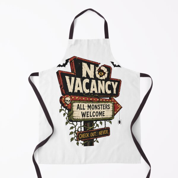 Item preview, No Vacancy – Haunted Monster Motel Vintage Horror Sign designed and sold by Weasel Graphix.