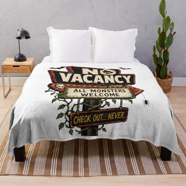 Item preview, No Vacancy – Haunted Monster Motel Vintage Horror Sign designed and sold by Weasel Graphix.