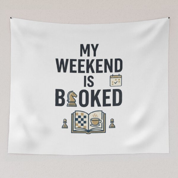 Item preview, My Weekend Is Booked Chess Design | Funny Chess Player Gift | Weekend Chess Lover T-Shirt | Chess Club Graphic Tee designed and sold by KnightVibe.