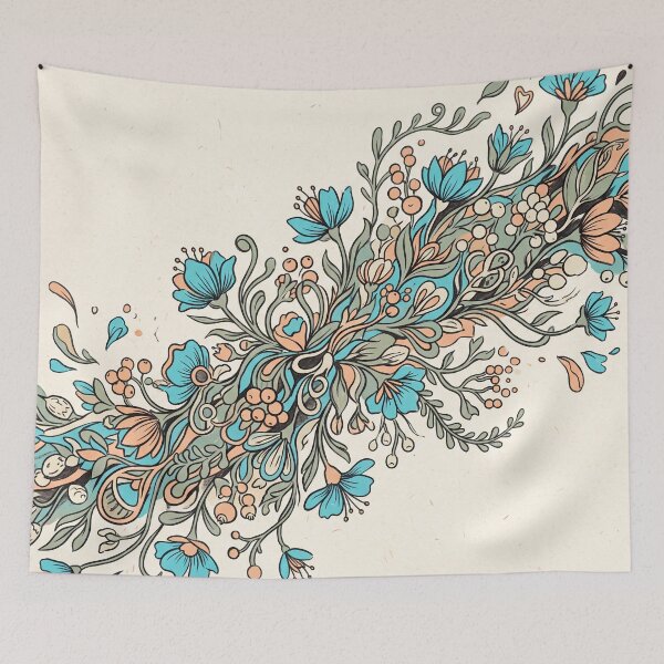 Item preview,  Flowing Botanical Garden Pattern designed and sold by ASTRAL ART LAB.