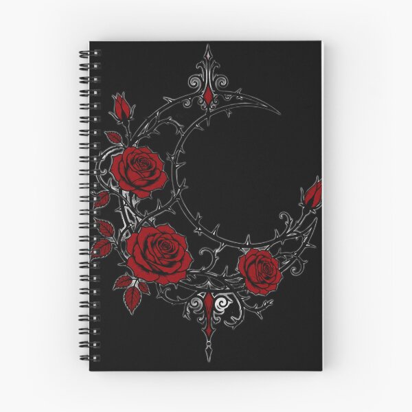 Item preview, Gothic Red Rose Crescent Moon designed and sold by kayodeDesign.
