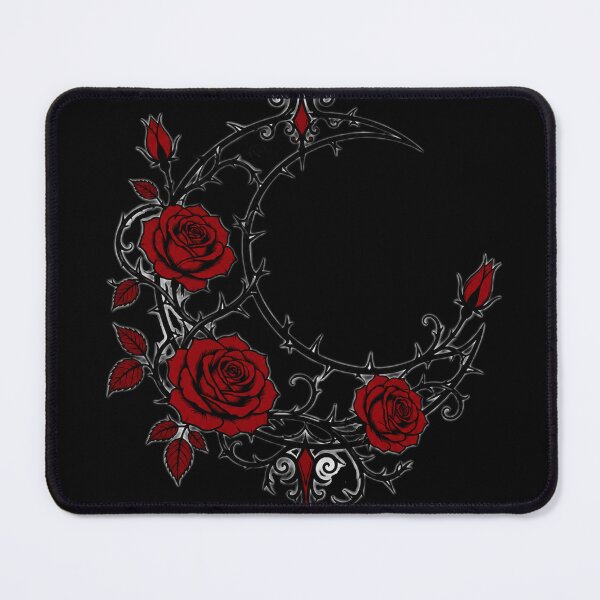 Item preview, Gothic Red Rose Crescent Moon designed and sold by kayodeDesign.