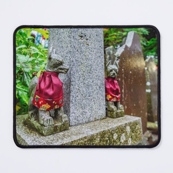 Item preview, Stone Inari Fox at Osugi-jinja Shrine in Ibaraki, Japan designed and sold by Pix4Japan.