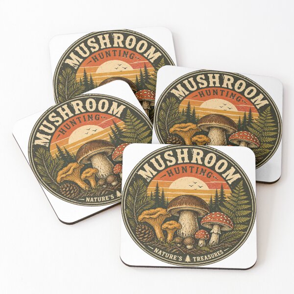 Item preview, Mushroom Hunting Nature's Treasures Vintage Forest Forager Design designed and sold by Tobull.