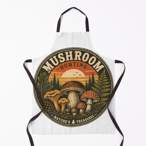 Item preview, Mushroom Hunting Nature's Treasures Vintage Forest Forager Design designed and sold by Tobull.