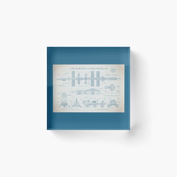 Item preview, The Martian - Ares Mission (Light Blue Ivory Blueprint) designed and sold by BGALAXY.