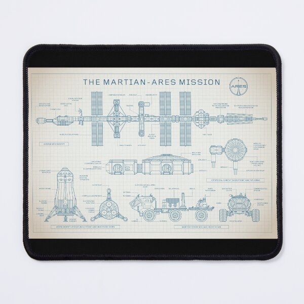 Item preview, The Martian - Ares Mission (Light Blue Ivory Blueprint) designed and sold by BGALAXY.