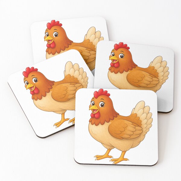 Item preview, Cute Cartoon Hen Illustration – Happy Chicken Design designed and sold by Krzepcia.