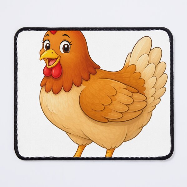 Item preview, Cute Cartoon Hen Illustration – Happy Chicken Design designed and sold by Krzepcia.
