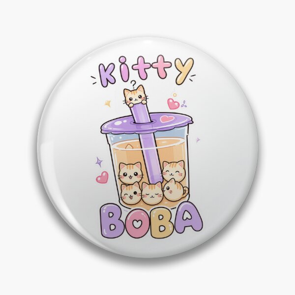 Item preview, Boba tea cat designed and sold by Kitty-and-Cat.