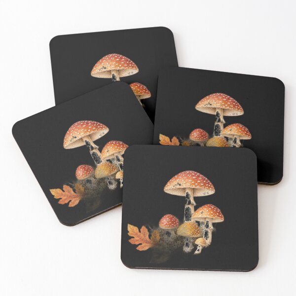 Item preview, Autumn Toadstool Mushroom Cluster designed and sold by kayodeDesign.