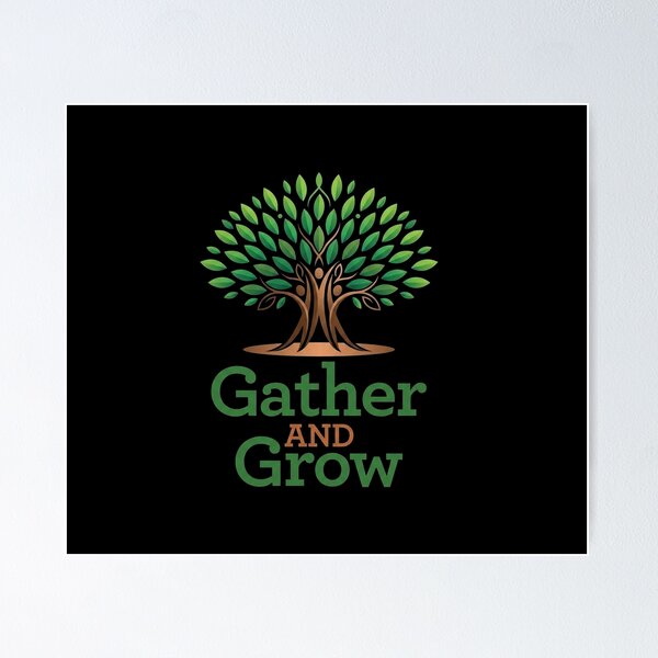 Item preview, Gather and Grow Tree of Life - Community & Nature Logo designed and sold by Mossypixels.