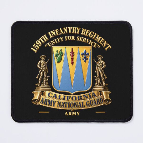 Item preview, Army - DUI - 159th Infantry Regiment - CAARNG w Minutmen - 3D X 300 designed and sold by Military Insignia Products.