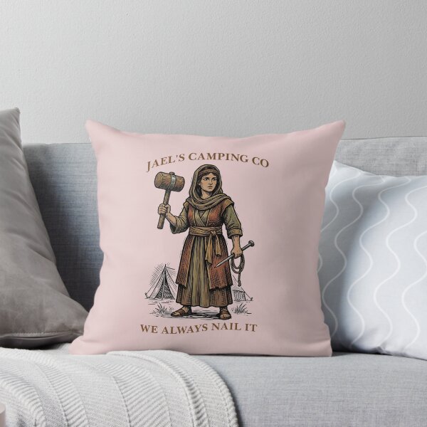 Item preview, Jael's Camping Co Funny Biblical Woodcut Illustration designed and sold by HeHeStudio.