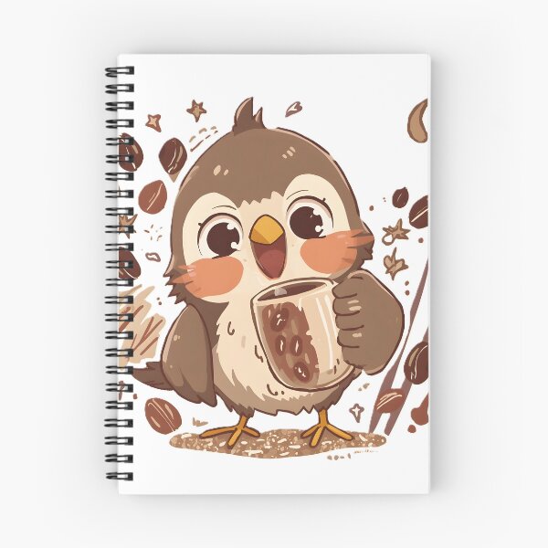 Item preview, Cute Coffee Sparrow Sticker | Kawaii Sparrow with Coffee Mug | Cozy Bird Lover Illustration designed and sold by dreamz-world.