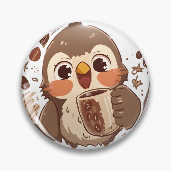 Item preview, Cute Coffee Sparrow Sticker | Kawaii Sparrow with Coffee Mug | Cozy Bird Lover Illustration designed and sold by dreamz-world.