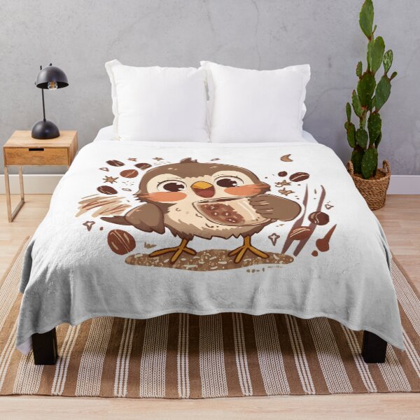 Item preview, Cute Coffee Sparrow Sticker | Kawaii Sparrow with Coffee Mug | Cozy Bird Lover Illustration designed and sold by dreamz-world.
