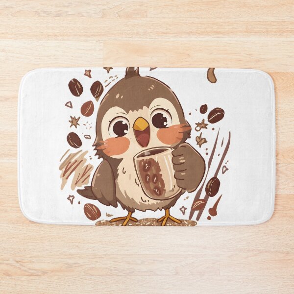 Item preview, Cute Coffee Sparrow Sticker | Kawaii Sparrow with Coffee Mug | Cozy Bird Lover Illustration designed and sold by dreamz-world.