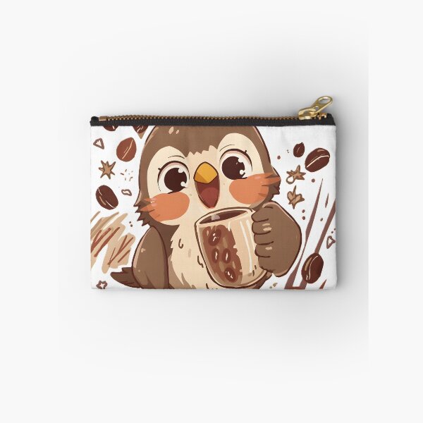 Item preview, Cute Coffee Sparrow Sticker | Kawaii Sparrow with Coffee Mug | Cozy Bird Lover Illustration designed and sold by dreamz-world.