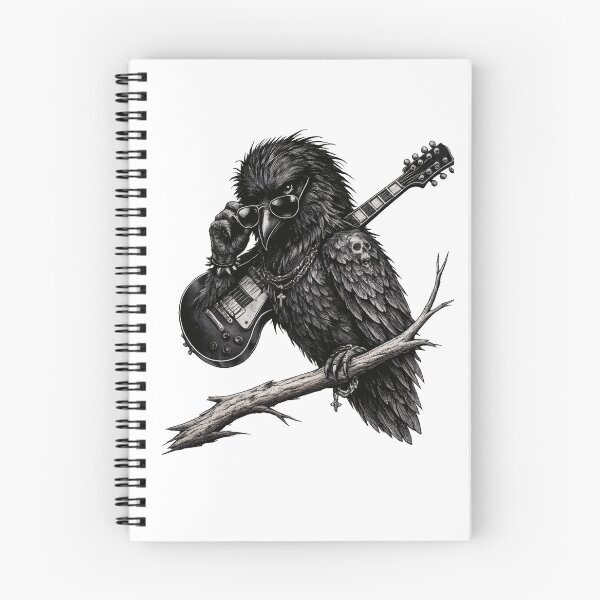 Item preview, Cool Rock Crow with Electric Guitar designed and sold by NucciCollective.