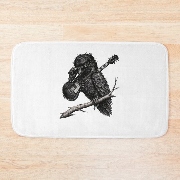 Item preview, Cool Rock Crow with Electric Guitar designed and sold by NucciCollective.
