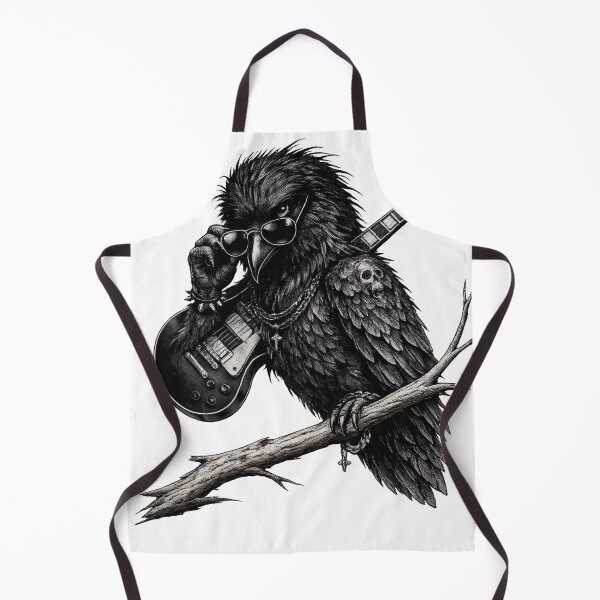 Item preview, Cool Rock Crow with Electric Guitar designed and sold by NucciCollective.