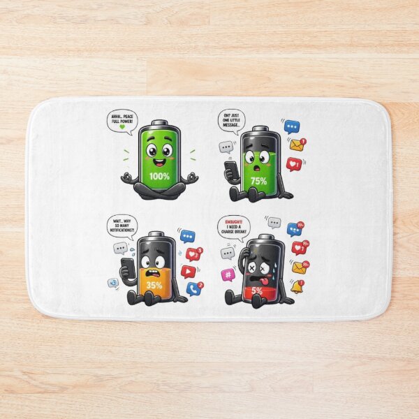 Item preview, Social Battery Sticker | Funny Introvert Energy Design designed and sold by Stylestickers55.