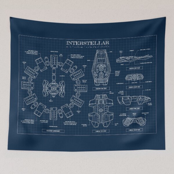 Item preview, Interstellar (Navy Blueprint) designed and sold by BGALAXY.
