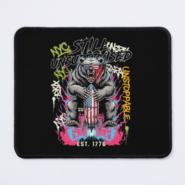 Item preview, Still Unsupervised NYC Unstoppable Bear Rocket Tee v3 designed and sold by DarylWelsh2024.