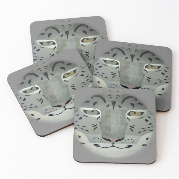 Item preview, Snow leopard collage and airbrush effect face designed and sold by glowvim.