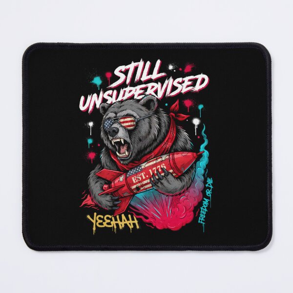 Item preview, Still Unsupervised NYC Unstoppable Bear Rocket Tee v4 designed and sold by DarylWelsh2024.