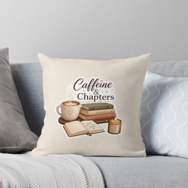 Item preview, Caffeine & Chapters Sticker | Cozy Coffee and Book Lover Watercolor Illustration designed and sold by MUSA'S.
