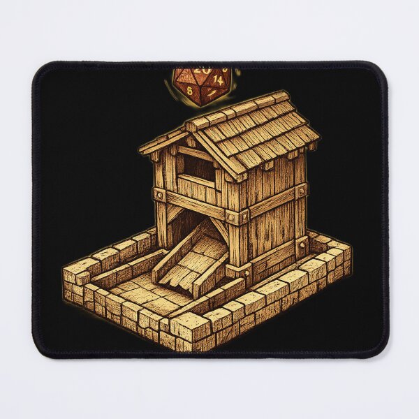 Item preview, Wooden Dice Tower With D20 Roll designed and sold by kayodeDesign.