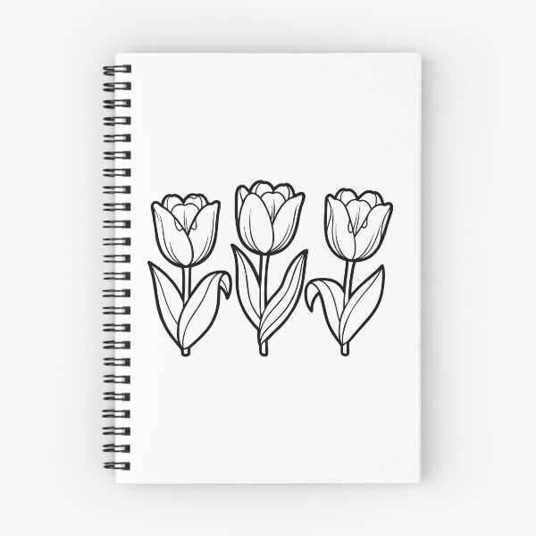 Item preview, Minimalist Three Tulips Floral Botanical Illustration designed and sold by ArtPer-design.