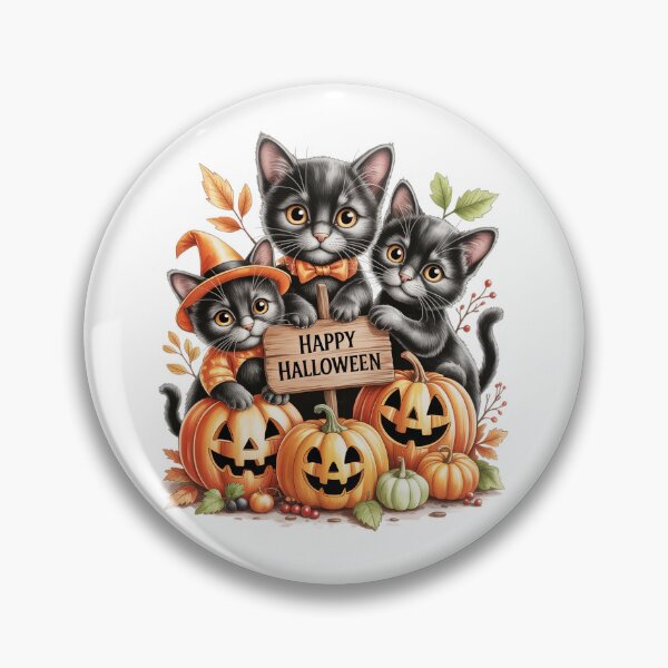 Item preview, Halloween Kittens with Pumpkins designed and sold by jkrphoto.