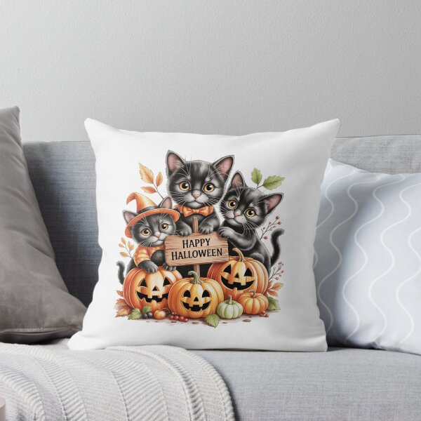 Item preview, Halloween Kittens with Pumpkins designed and sold by jkrphoto.