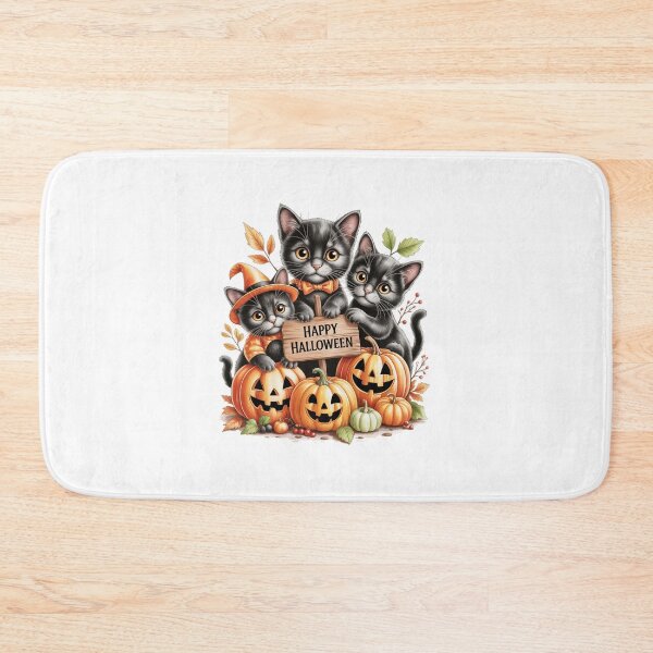 Item preview, Halloween Kittens with Pumpkins designed and sold by jkrphoto.