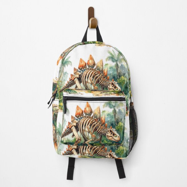 Item preview, Stegosaurus skeleton in the primeval forest, dinosaur designed and sold by LiskoDesign.