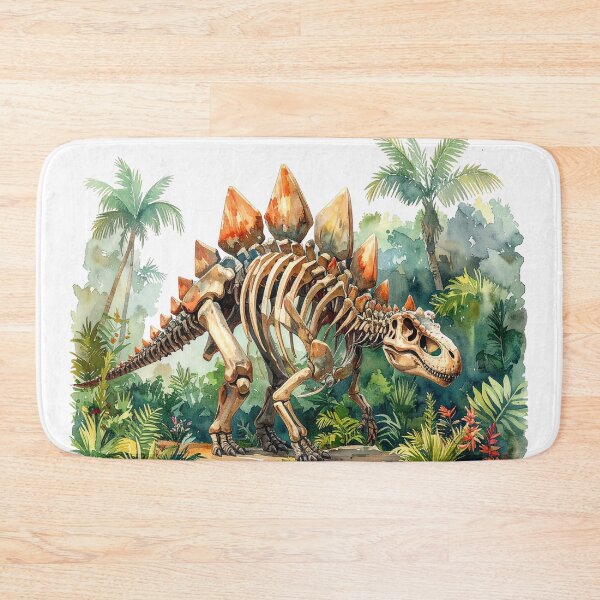 Item preview, Stegosaurus skeleton in the primeval forest, dinosaur designed and sold by LiskoDesign.